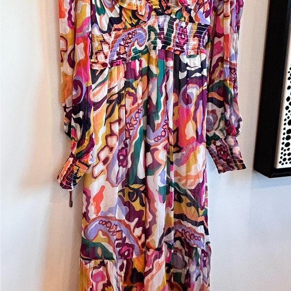 NWT Anthropologie The Odetta Ruffled V-Neck Maxi Dress - Picture 4 of 12